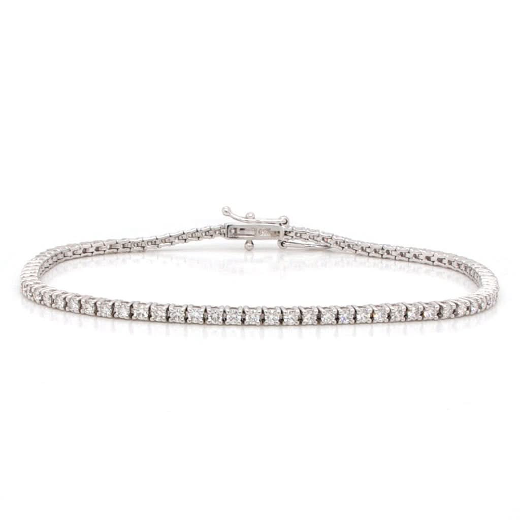 Ogden of Harrogate Jewellery An 18ct White Gold Diamond Line Bracelet