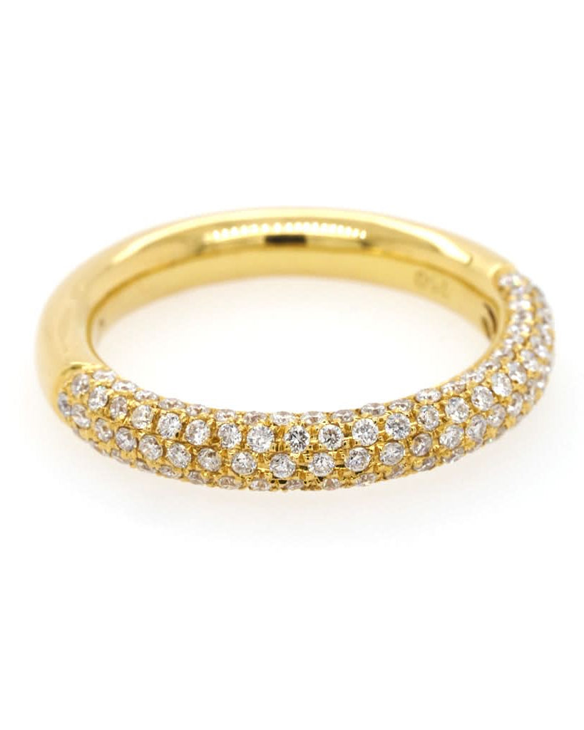 Ogden of Harrogate Jewellery An 18ct Yellow Gold Diamond Half Eternity Ring
