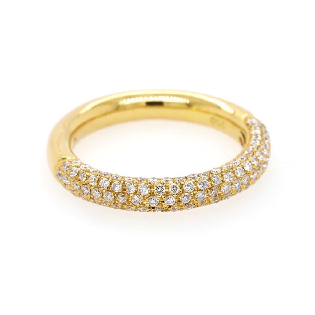 Ogden of Harrogate Jewellery An 18ct Yellow Gold Diamond Half Eternity Ring
