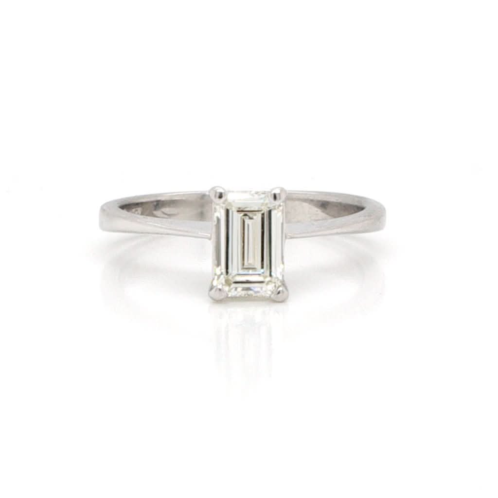 Ogden of Harrogate Jewellery Emerald Cut Diamond Engagement Ring
