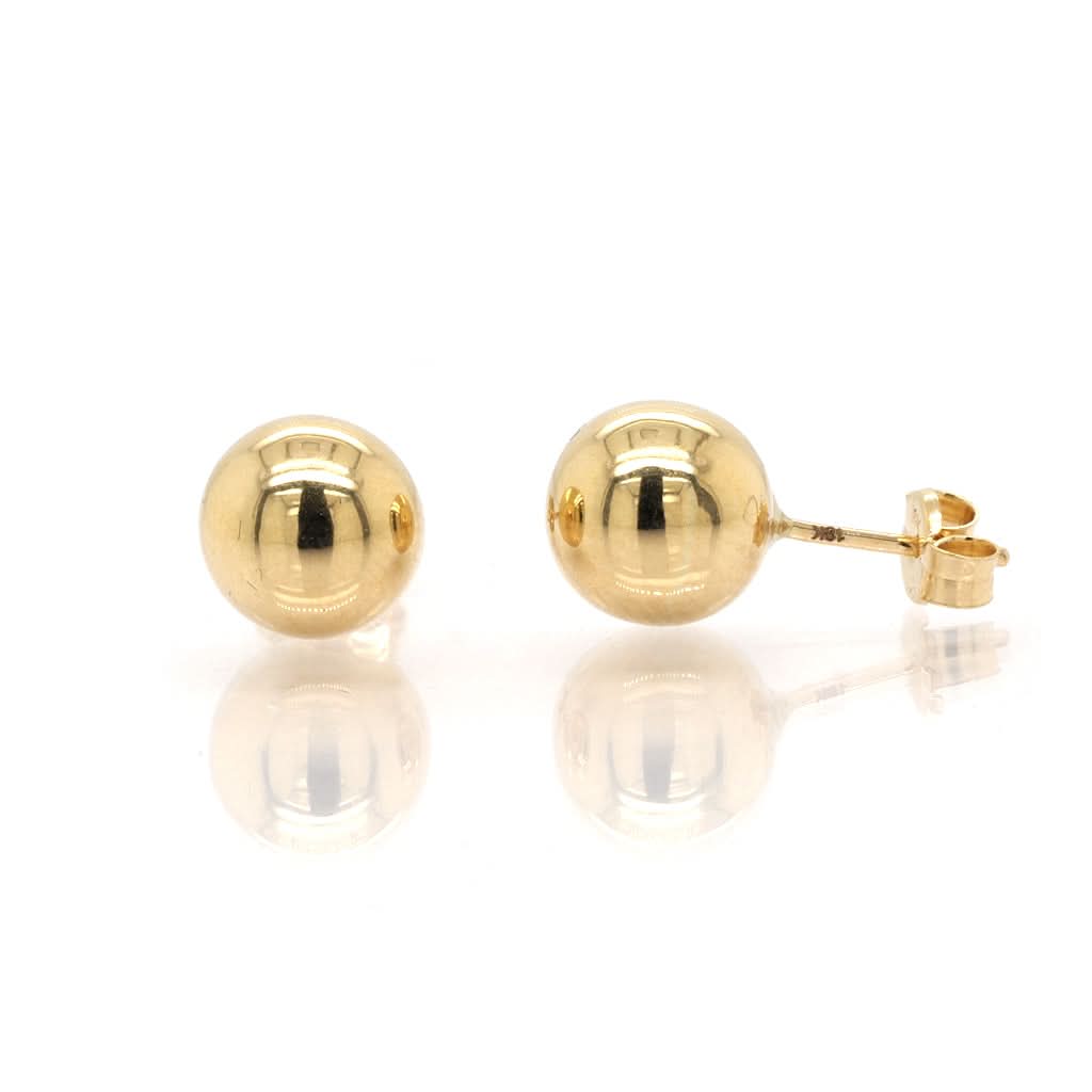 Ogden of Harrogate Jewellery Pair of 18ct Gold Ball Stud Earrings, 8mm Diameter