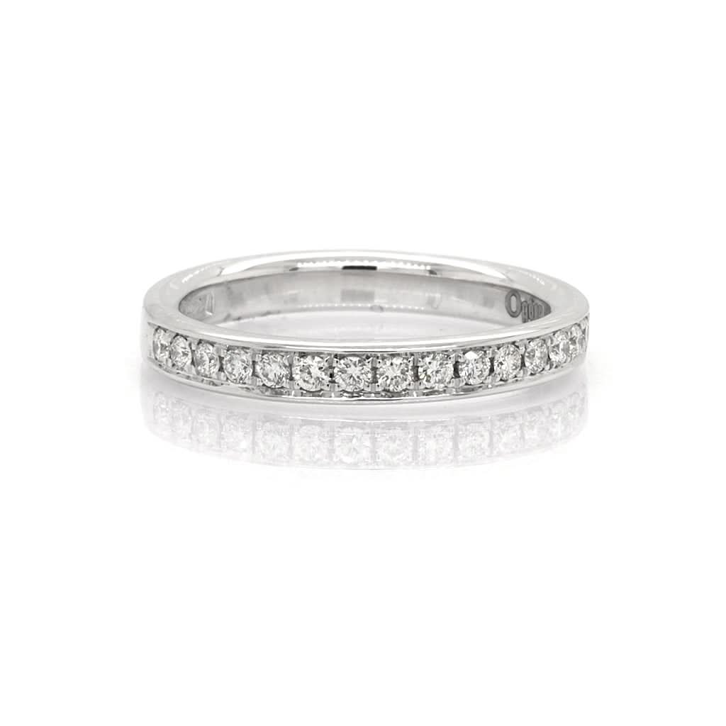 Ogden of Harrogate Jewellery Platinum and Channel-Set Diamond Half Eternity Ring, 0.24cts