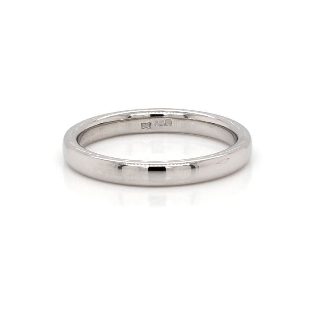 Ogden of Harrogate Jewellery Platinum Slight Court 2.5mm Wedding Band, Size K