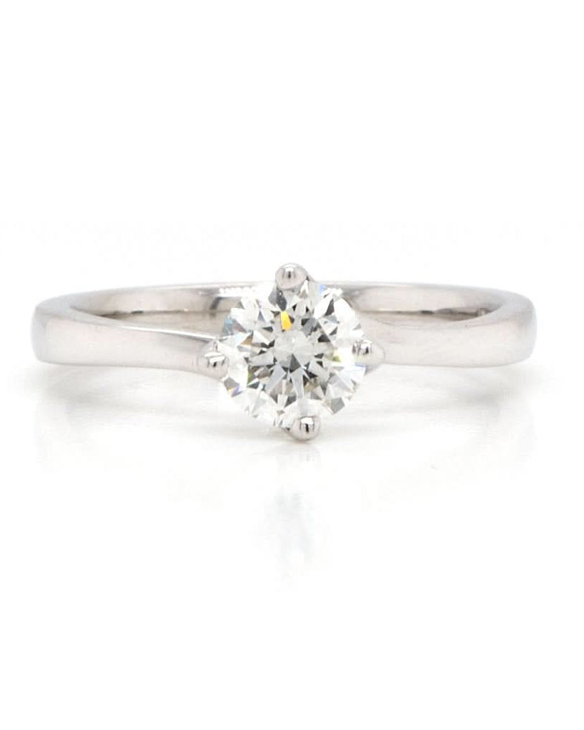 Ogden of Harrogate Jewellery Rosina® A Platinum Diamond Single-Stone Twist Ring, 0.70cts