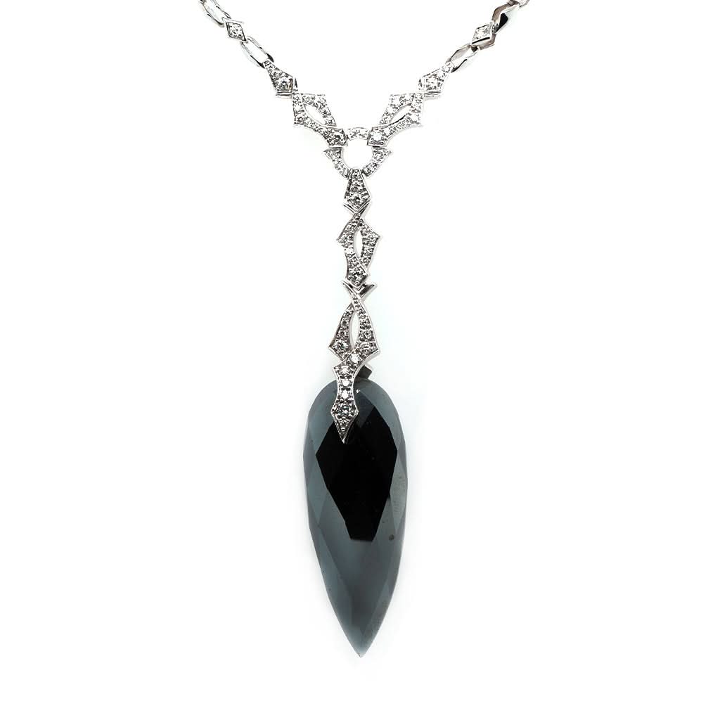 Ogden of Harrogate Jewellery Stephen Webster 18ct White Gold, Jewelvine Hematite Dagger Pendant
