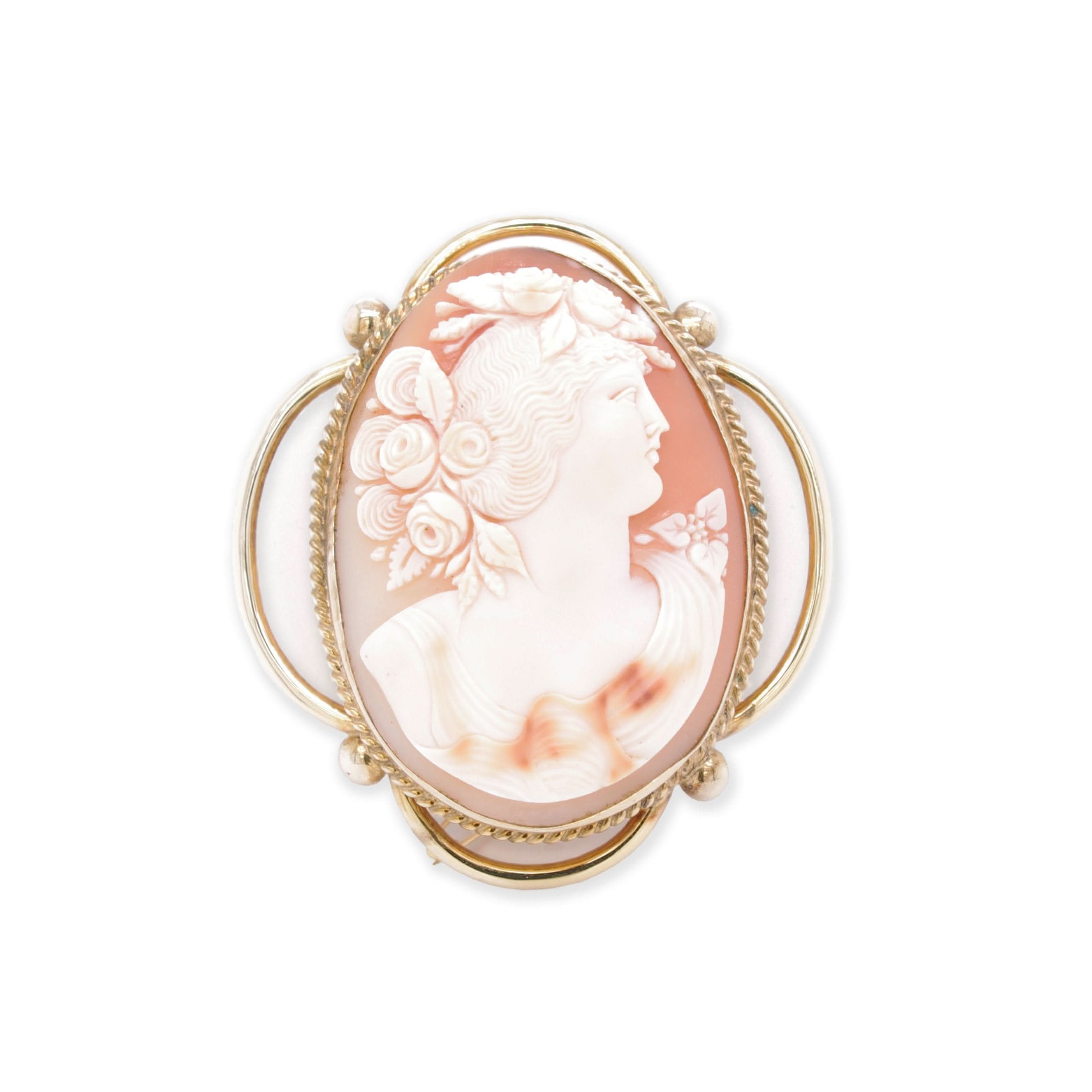 Ogden of Harrogate Jewellery Victorian Carmen Cameo Brooch