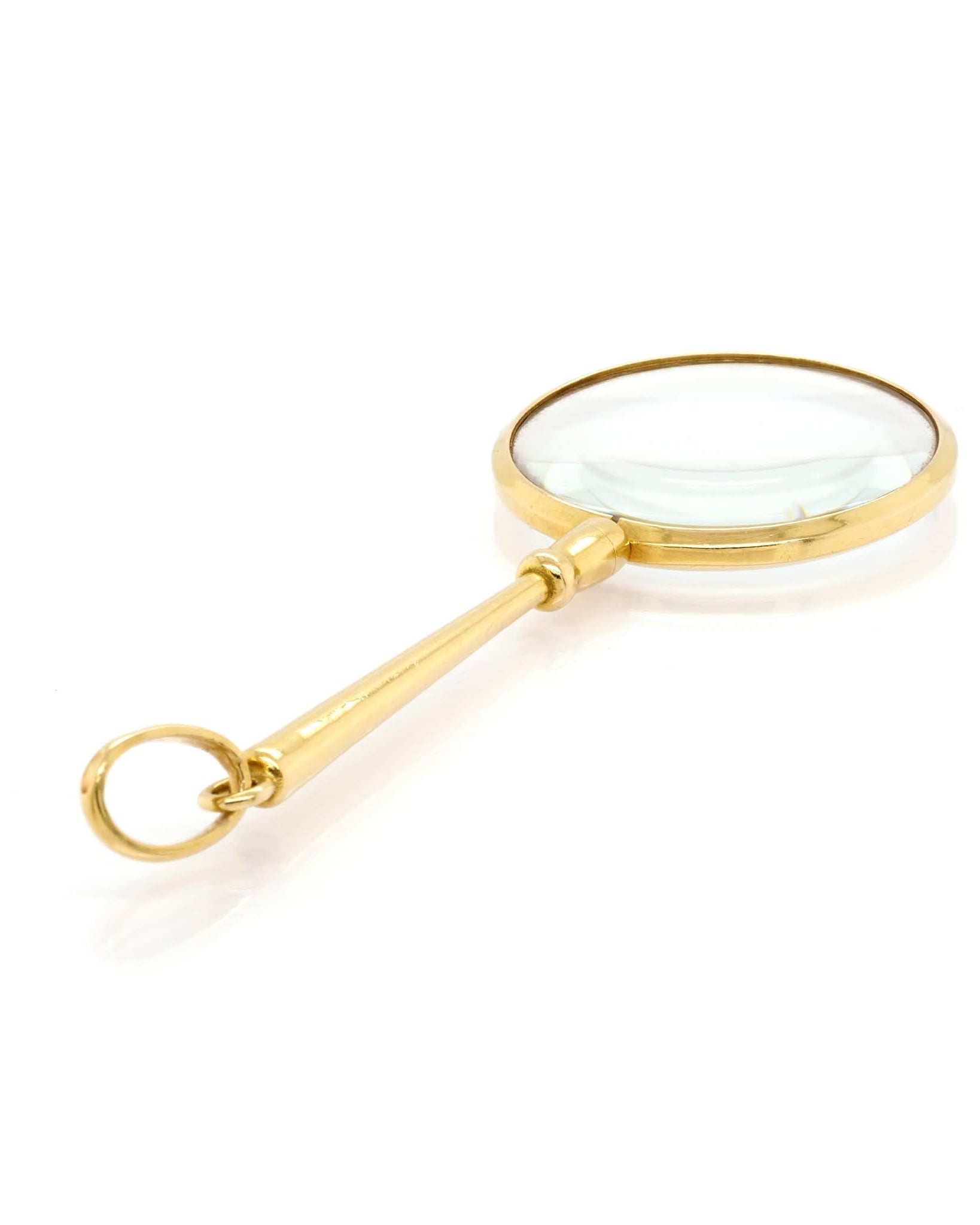 Ogden of Harrogate Jewellery Vintage 18ct Yellow Gold Magnifying Glass Pendant