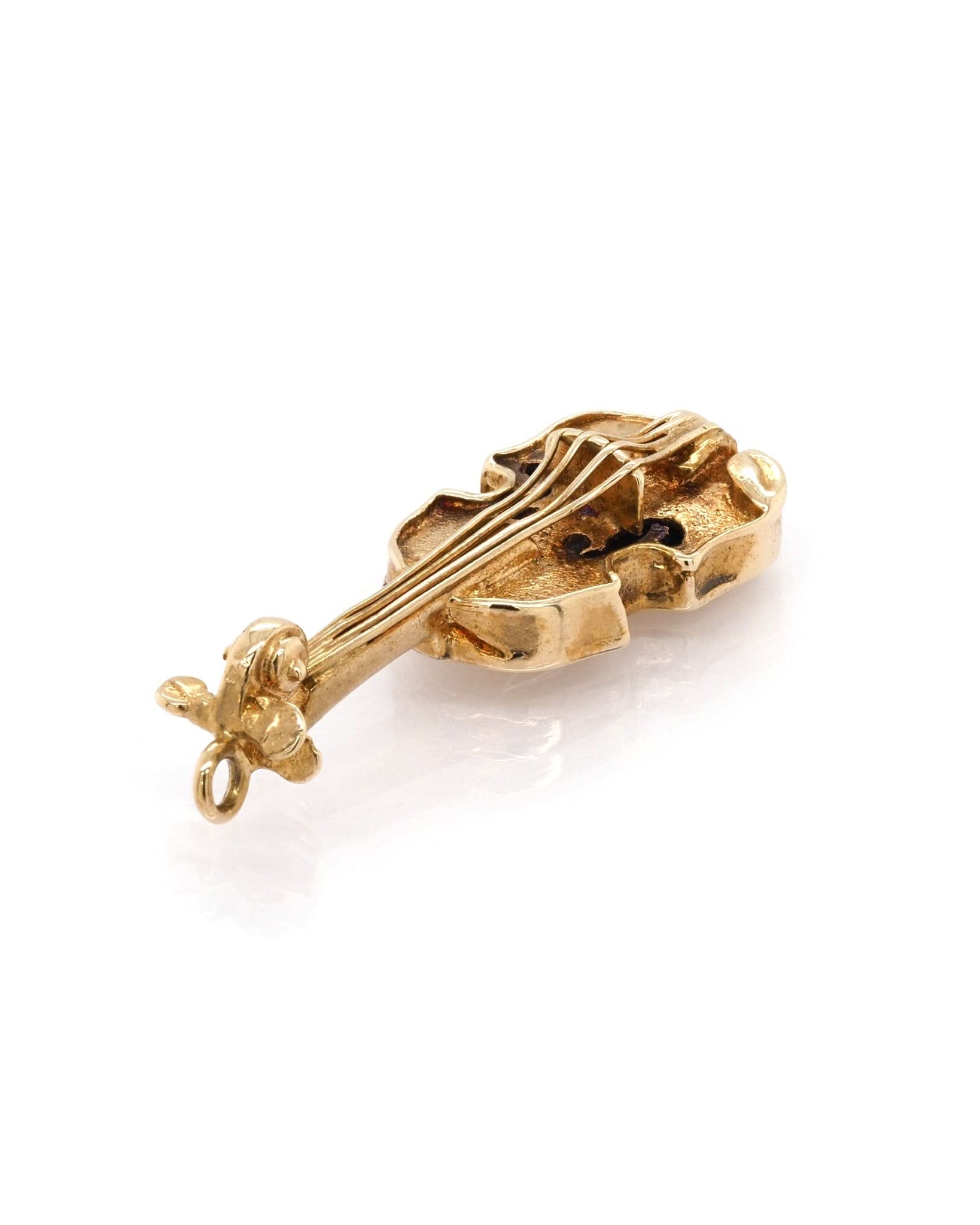 Ogden of Harrogate Jewellery Vintage 9ct Yellow Gold Violin Charm