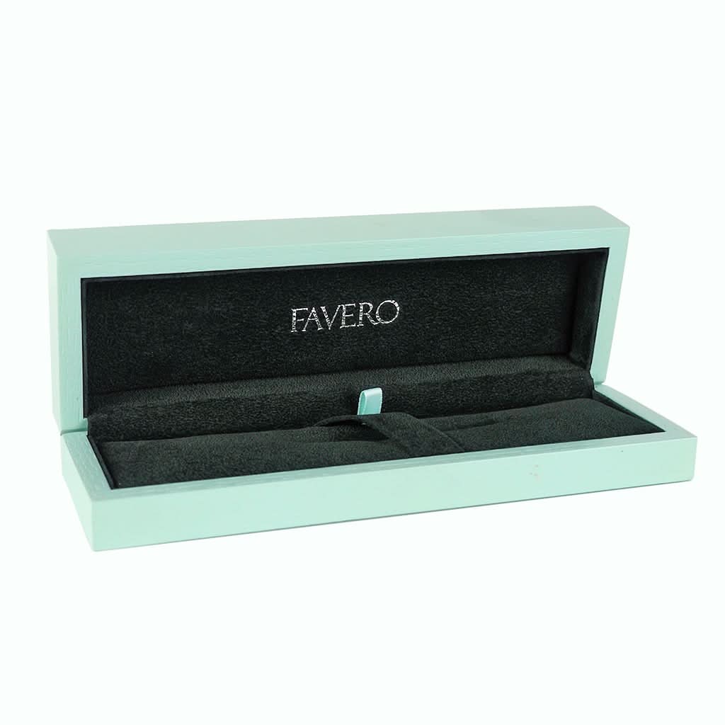 Ogden of Harrogate Silverware Homewares Gifts Favero Black Ball Point Pen Studded with Yellow Sapphires