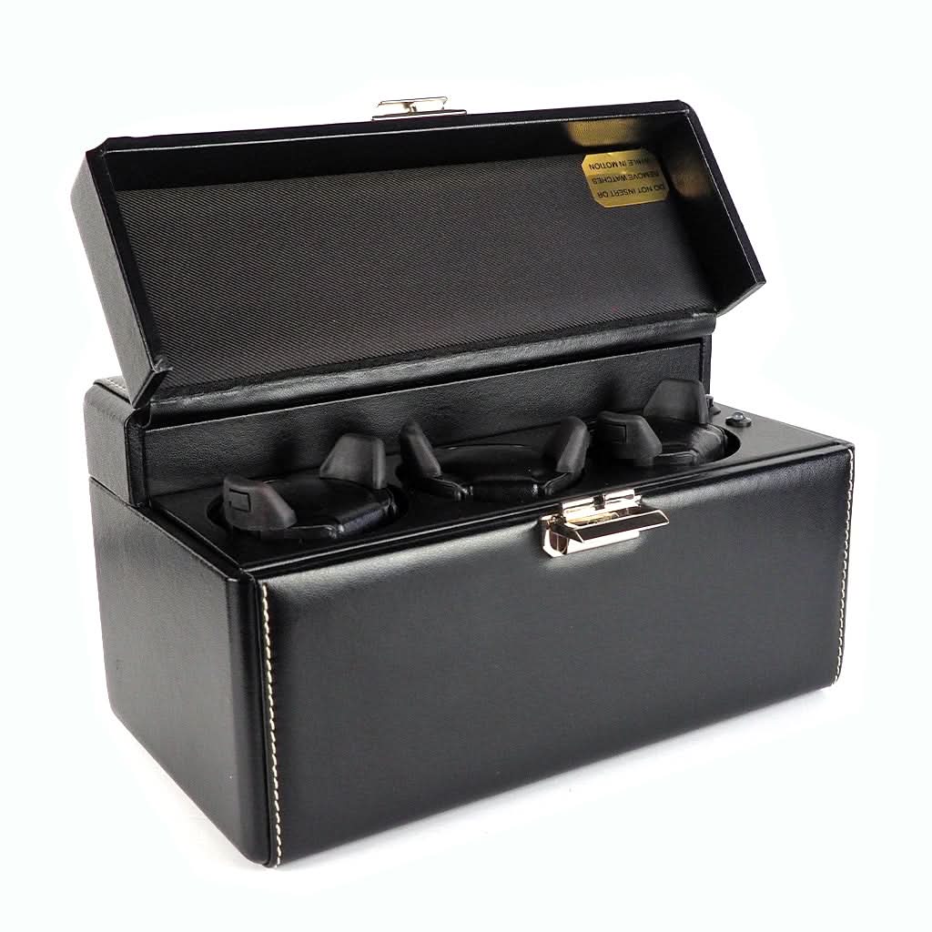 Scatola Del Tempo Mens Accessories Scatola Del Tempo Black Triple Watch Winder