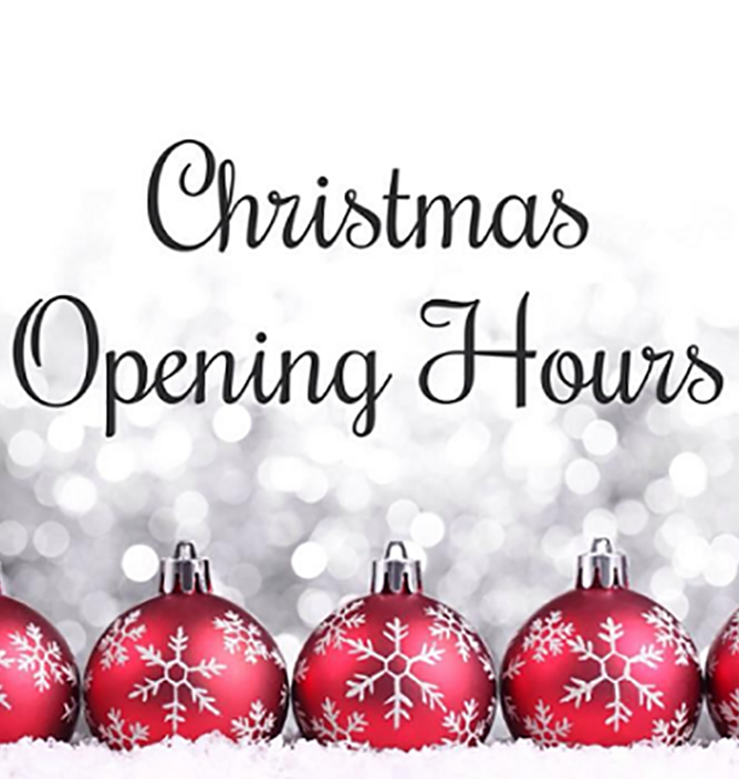 Christmas Opening Hours 
