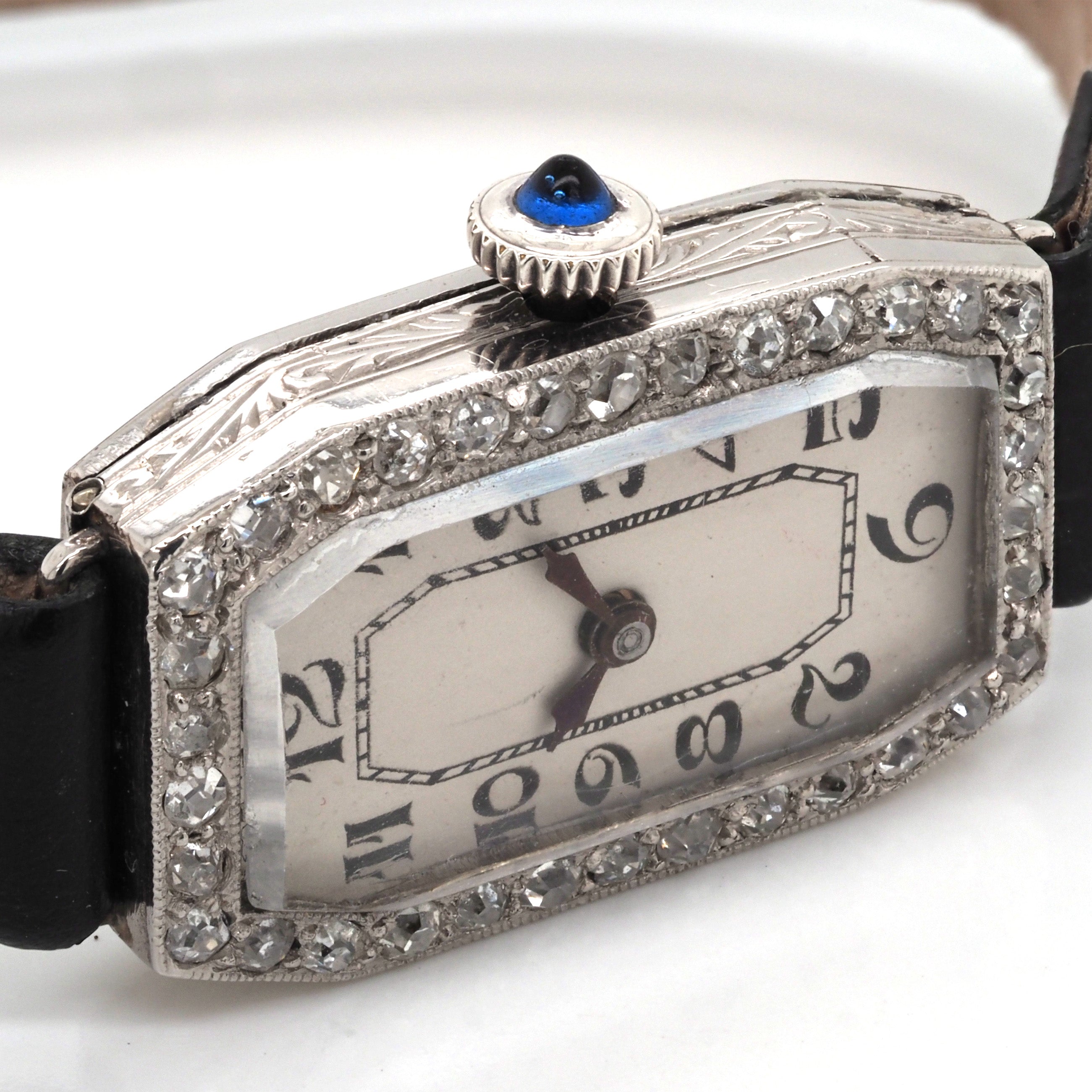 Art Deco Diamond Set Platinum Cocktail Watch