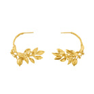 Alex Monroe Jewellery Alex Monroe Lemon Blossom Branch Hoop Earrings