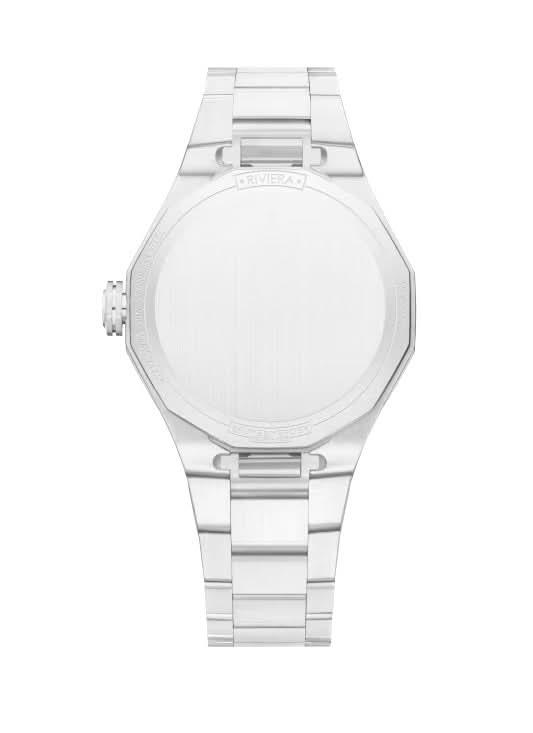 Baume et Mercier Luxury Watch Baume et Mercier Riviera Steel Mother of Pearl Ladies Quartz Watch 10729