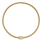 FOPE Designer Jewellery FOPE 18ct Yellow Gold and Diamond Solo Necklace 40cm