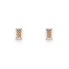 FOPE Designer Jewellery FOPE Essentials 18ct White and Rose Gold Diamond-Set Stud Earrings