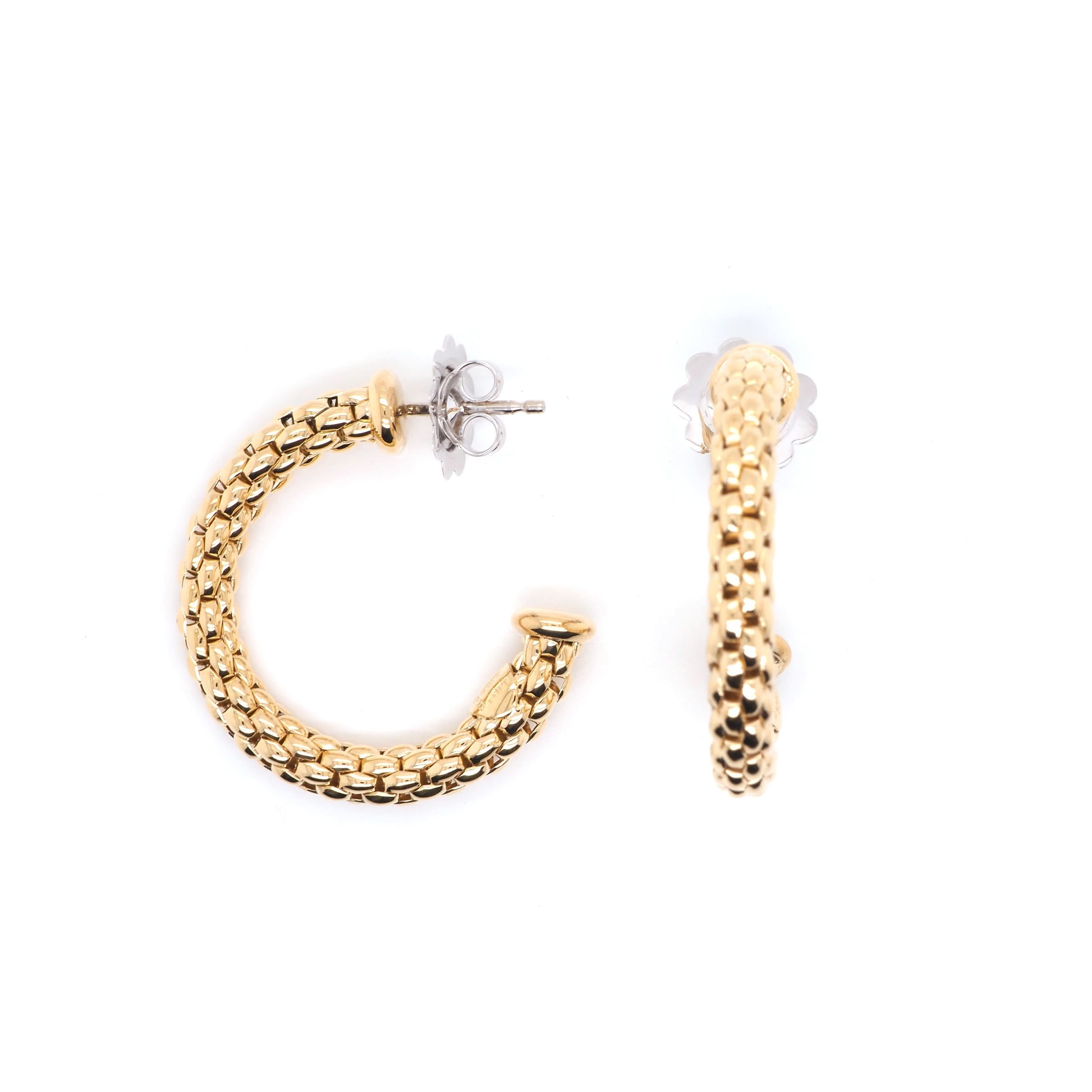 FOPE Designer Jewellery FOPE Essentials 18ct Yellow Gold Hoop Earrings