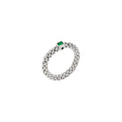 FOPE Designer Jewellery FOPE Souls 18ct White Gold Emerald-Set 'Flex'it' Ring