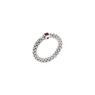 FOPE Designer Jewellery FOPE Souls 18ct White Gold Ruby-Set 'Flex'it' Ring