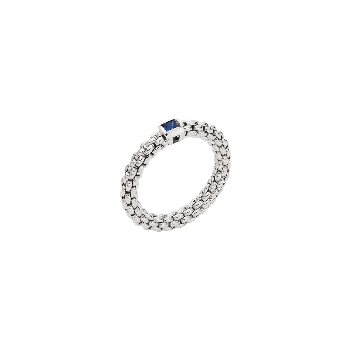 FOPE Designer Jewellery FOPE Souls 18ct White Gold Sapphire-Set 'Flex'it' Ring