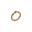 FOPE Designer Jewellery FOPE Souls 18ct Yellow Gold Ruby-Set 'Flex'it' Ring