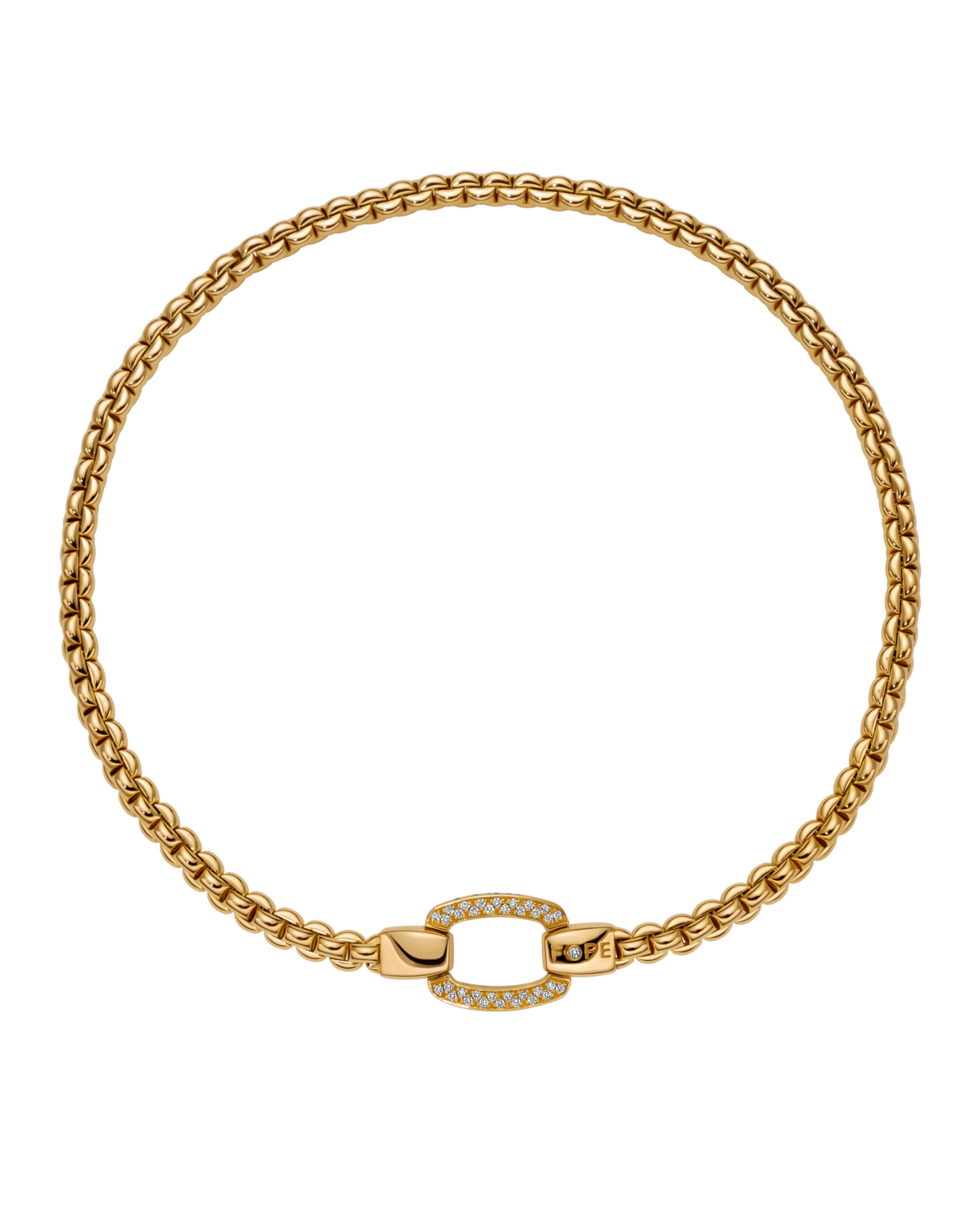 FOPE Jewellery Eka Collection Flex'it Necklace with Diamond Pavé Clasp
