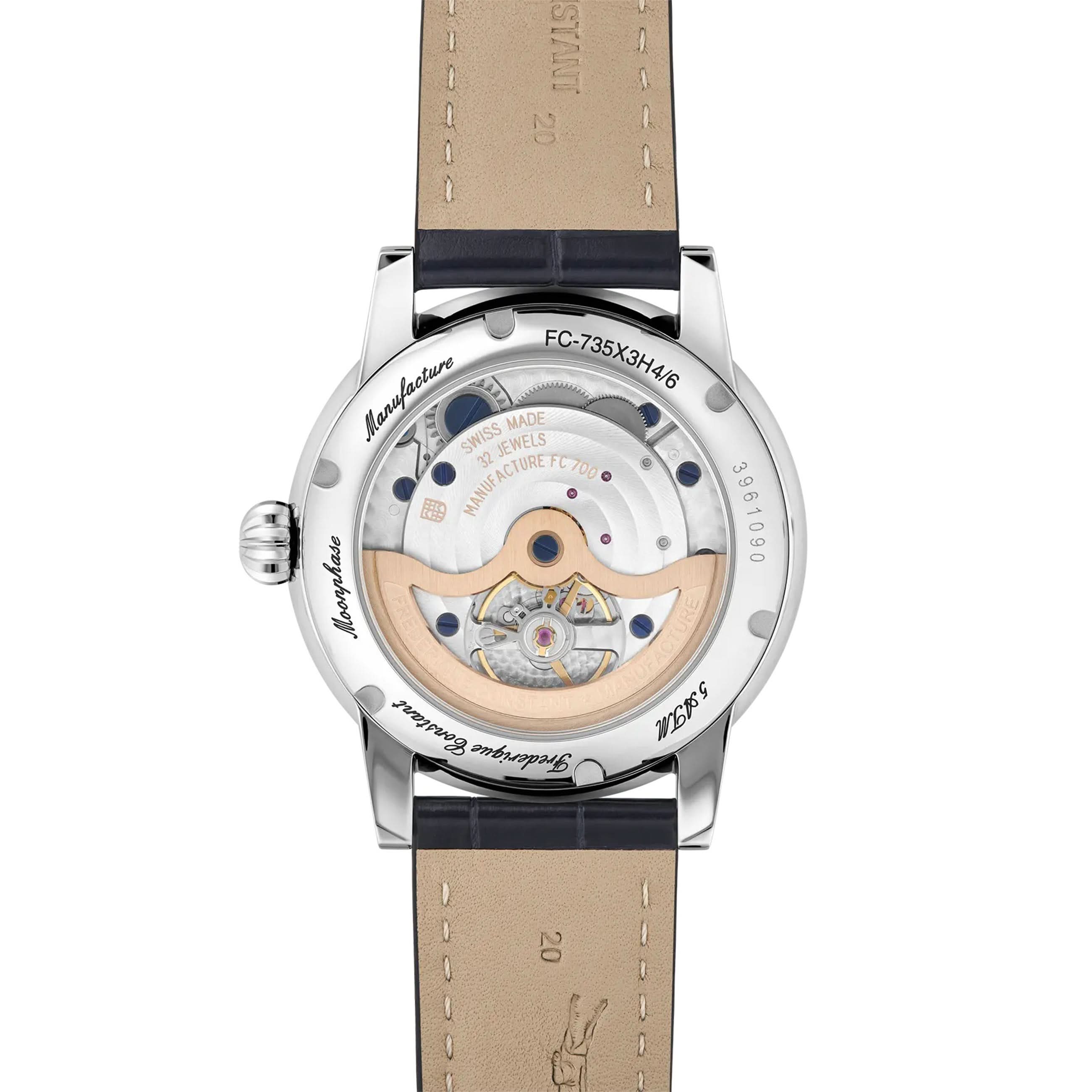 Frederique Constant Luxury Watch Frederique Constant Classic Power Reserve Big Date Manufacture Automatic Watch, FC-735S3H6