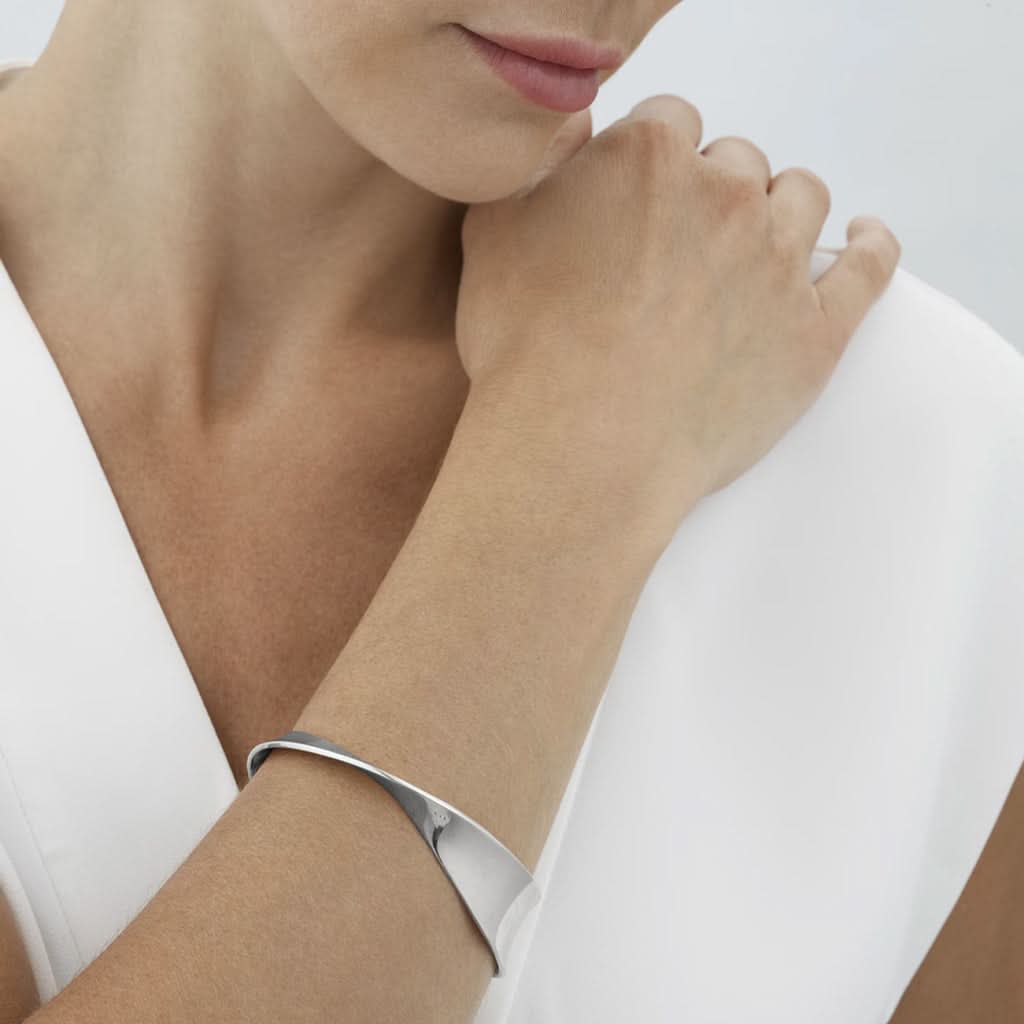 Georg Jensen Designer Jewellery Georg Jensen Silver Mobius bangle 20000523