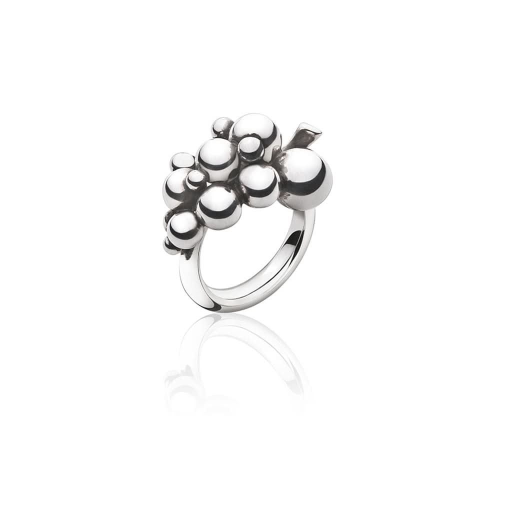 Georg Jensen Designer Jewellery Georg Jensen Silver Moonlight Grapes Ring Small 20000333