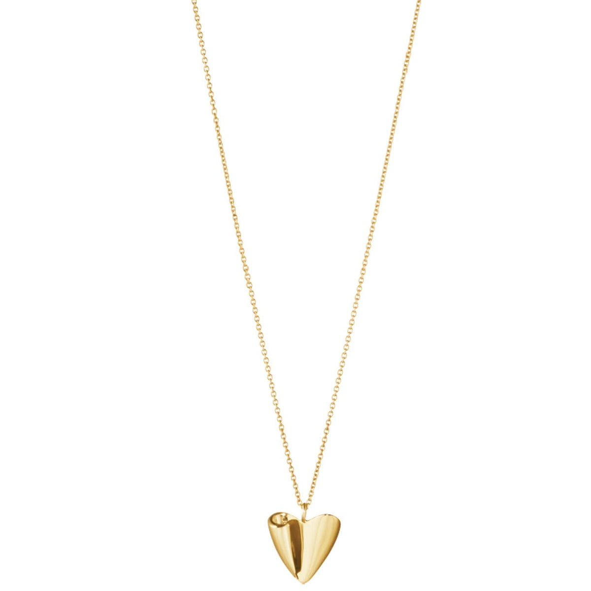 Georg Jensen Jewellery Georg Jensen 18ct Yellow Gold Folded Heart Pendant (20001520)