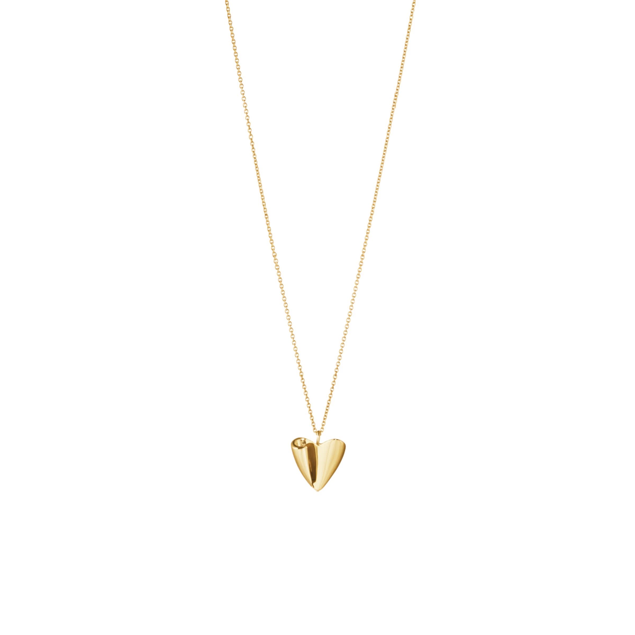 Georg Jensen Jewellery Georg Jensen 18ct Yellow Gold Folded Heart Pendant (20001520)
