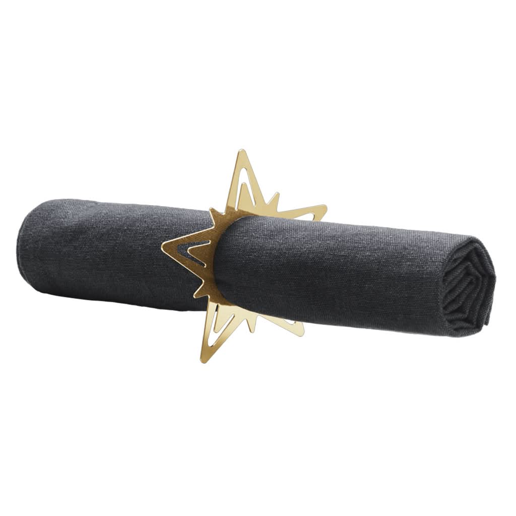 Georg Jensen Silverware Homewares Gifts Georg Jensen 18ct Gold-Plated Christmas Napkin Ring 10019322