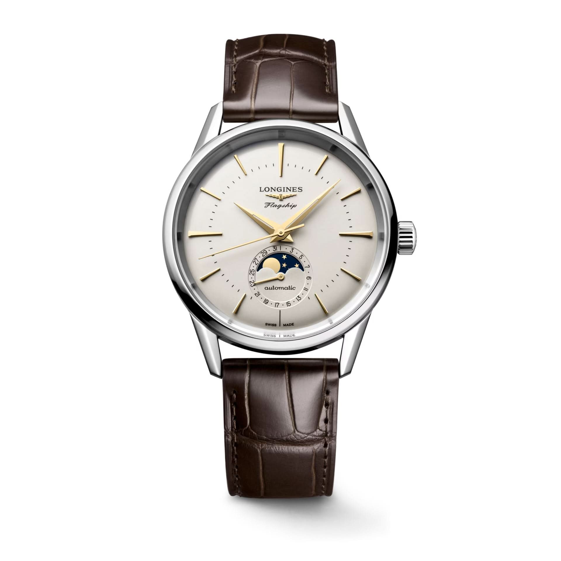 Longines Luxury Watches LONGINES FLAGSHIP Steel Gents Automatic Watch L48154782