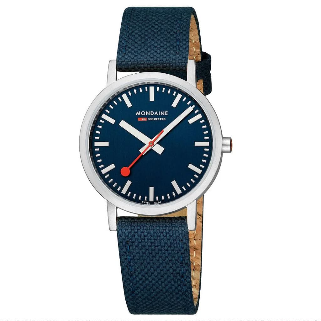 Mondaine Luxury Watches Mondaine Classic Deep Ocean Blue Quartz Strap Watch A660.30314.40SBD