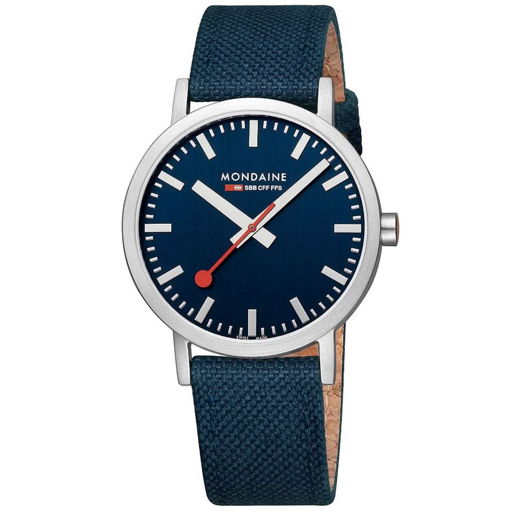 Mondaine Luxury Watches Mondaine Classic Deep Ocean Blue Quartz Strap Watch A660.30360.40SBD