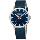 Mondaine Luxury Watches Mondaine Classic Deep Ocean Blue Quartz Strap Watch A660.30360.40SBD