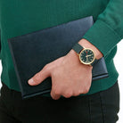 Mondaine Luxury Watches Mondaine Classic Forest Green Gold Case Watch A660.30314.60SBS