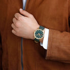 Mondaine Luxury Watches Mondaine Classic Forest Green Gold Case Watch A660.30360.60SBS