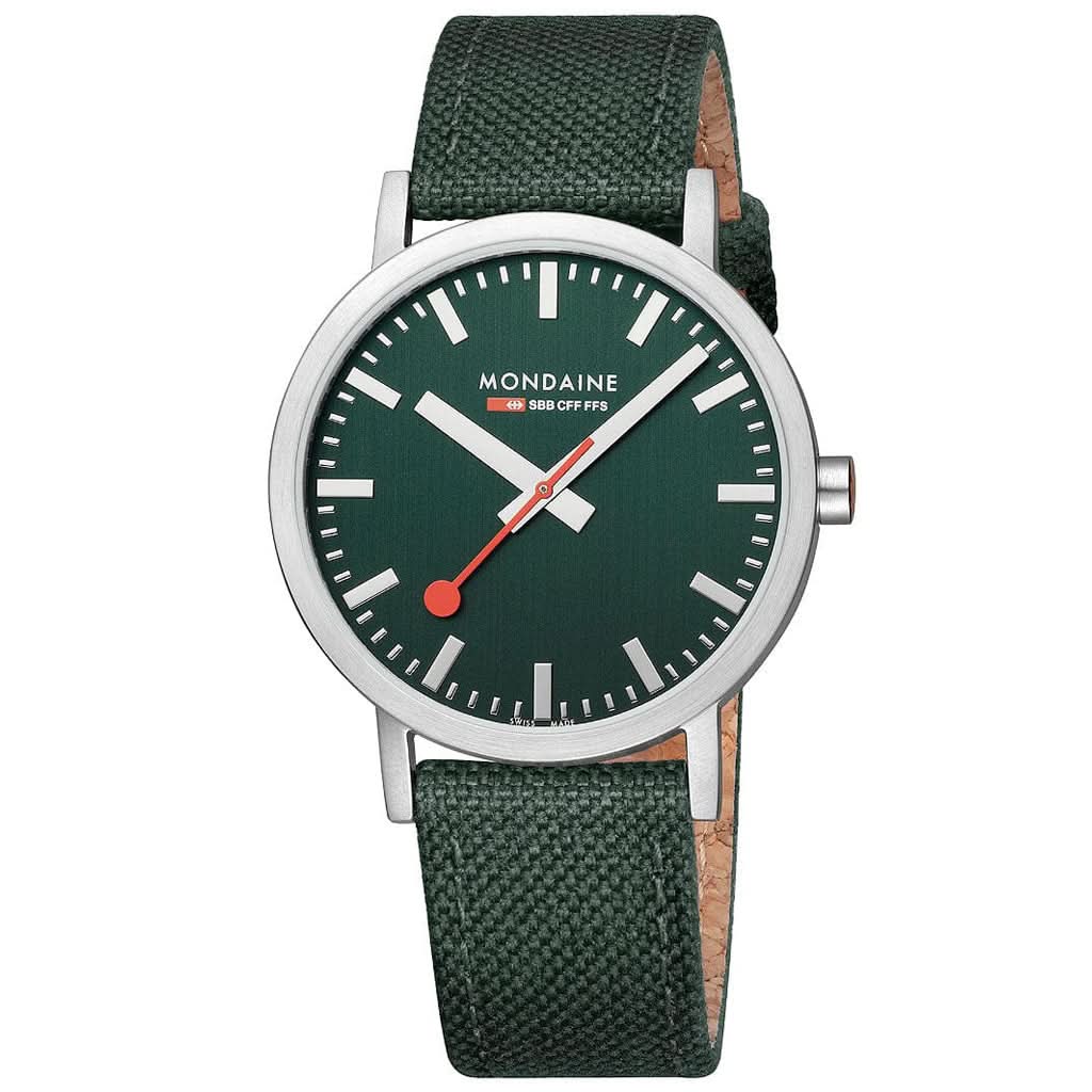 Mondaine Luxury Watches Mondaine Classic Forest Green Quartz Strap Watch A660.30314.60SBF