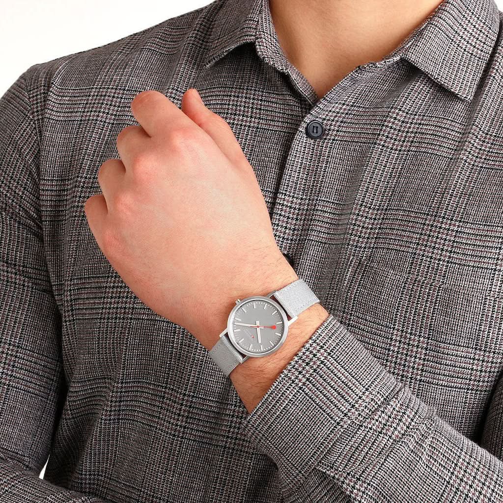 Mondaine Luxury Watches Mondaine Classic Good Grey Quartz Strap Watch A660.30314.80SBH