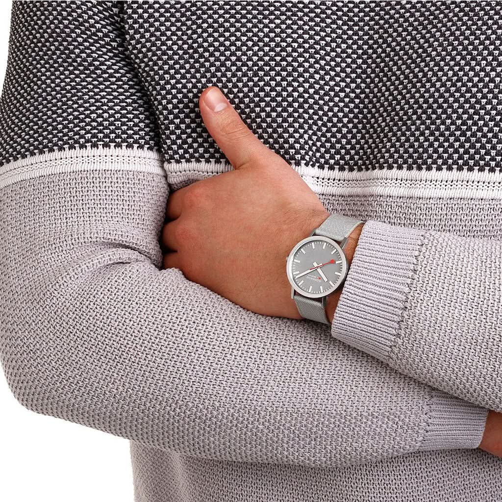 Mondaine Luxury Watches Mondaine Classic Good Grey Quartz Strap Watch A660.30360.80SBH