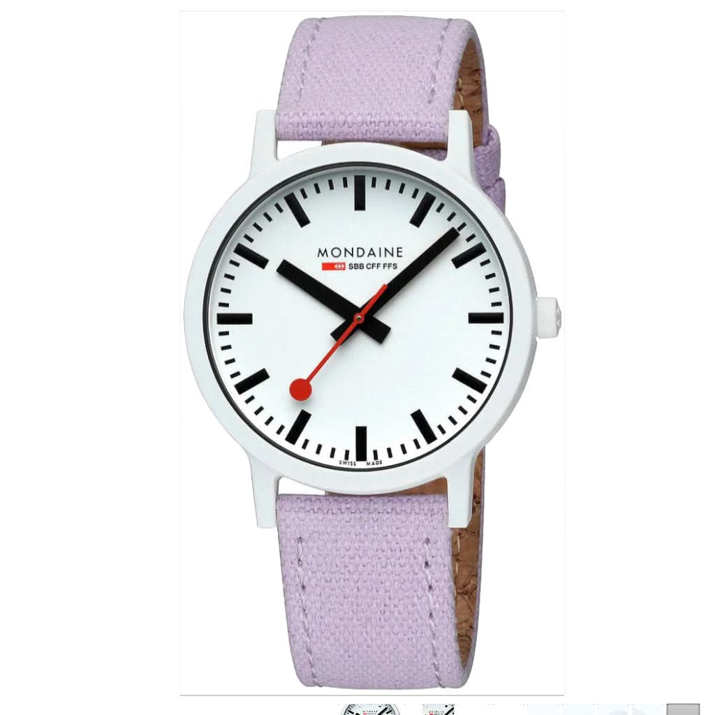 Mondaine Luxury Watches Mondaine Essence White Lavender Quartz Watch MS1.41110.LQ1
