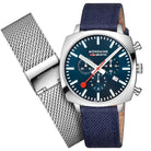 Mondaine Luxury Watches Mondaine Grand Cushion Chronograph Quartz Watch MSL.41440.LD