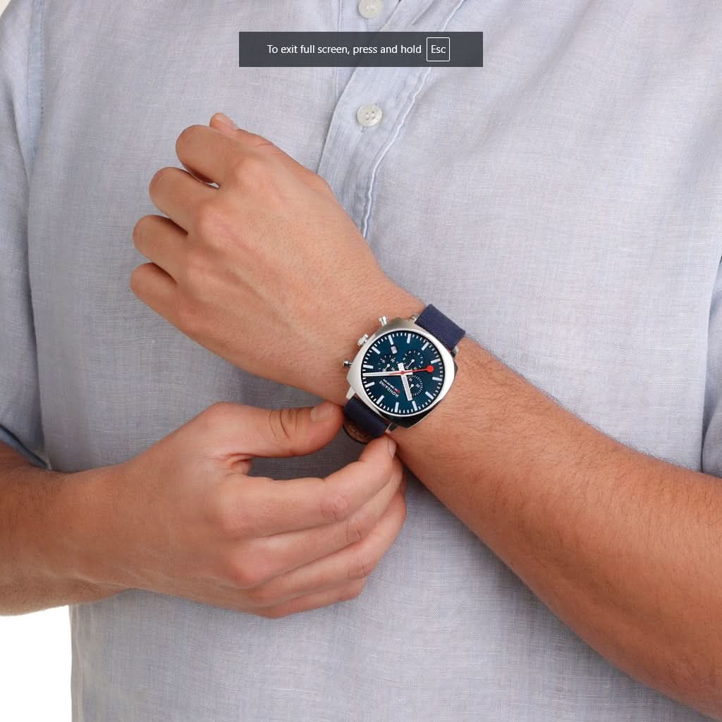 Mondaine Luxury Watches Mondaine Grand Cushion Chronograph Quartz Watch MSL.41440.LD