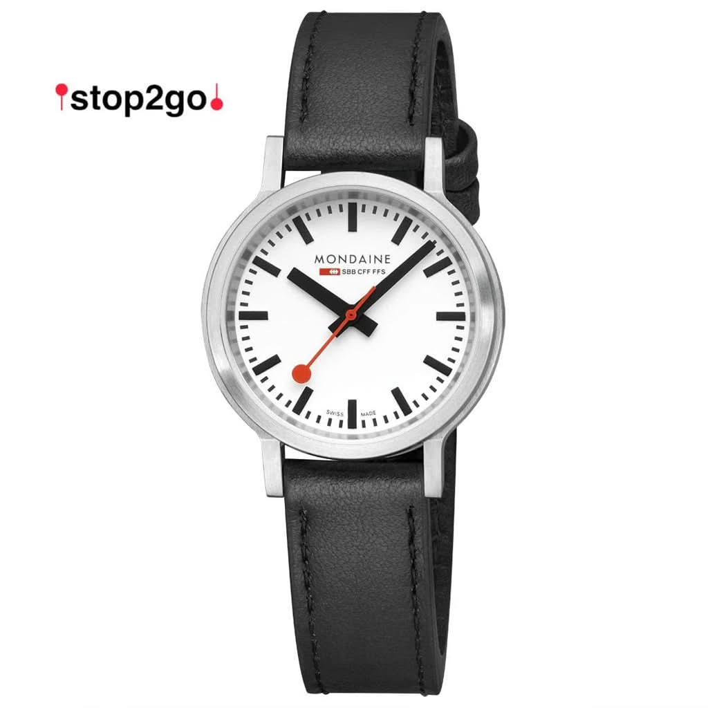 Mondaine Luxury Watches Mondaine Stop2Go Quartz Watch MST.3401B.LBV.SET