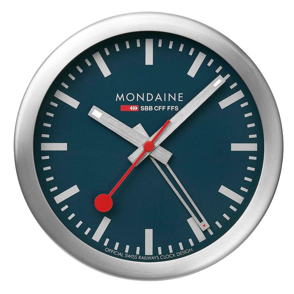 Mondaine Deepest Blue Table and Alarm Clock