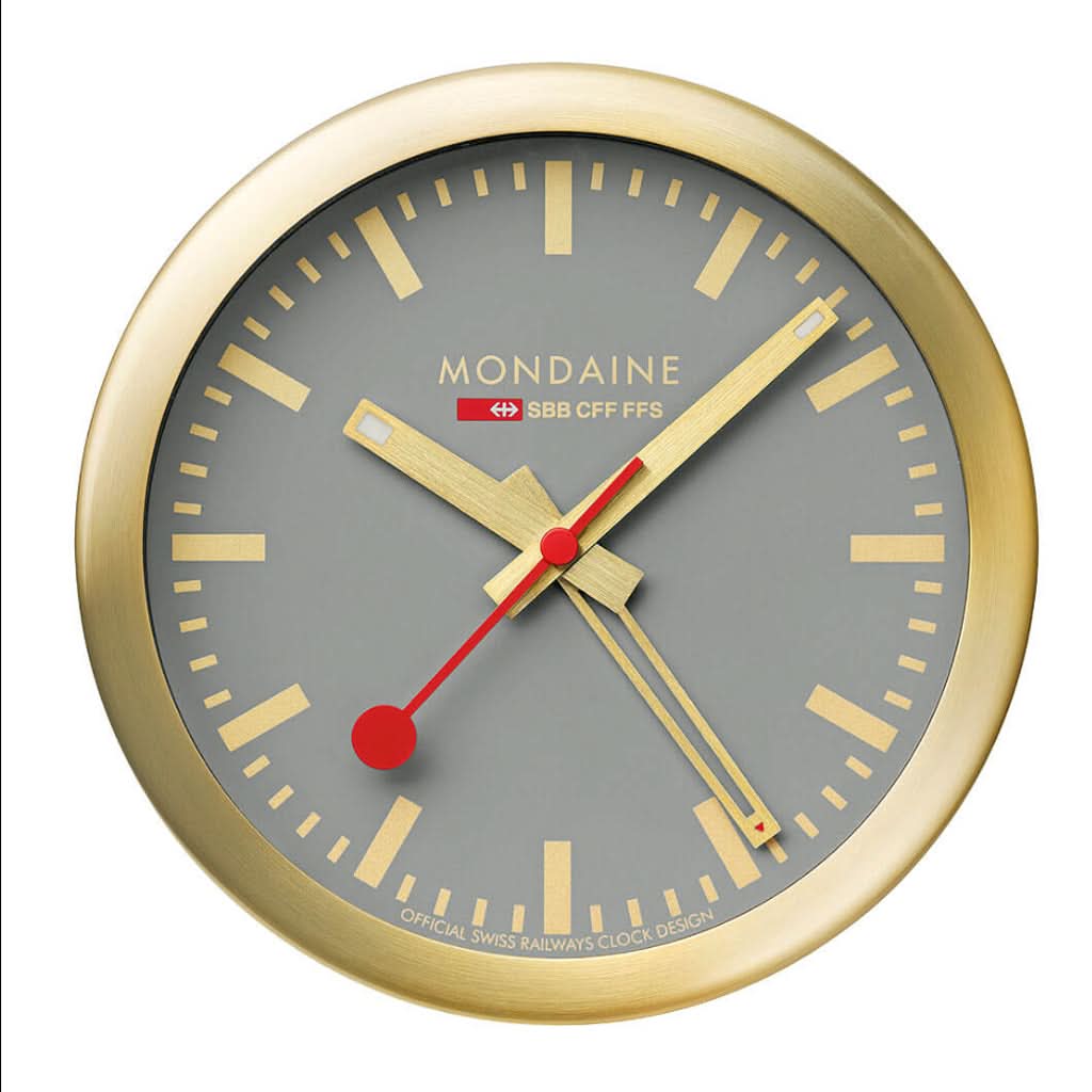 Mondaine Watch Accessory Mondaine Good Grey Table and Alarm Clock 12.5cm A997.MCAL.86SBG