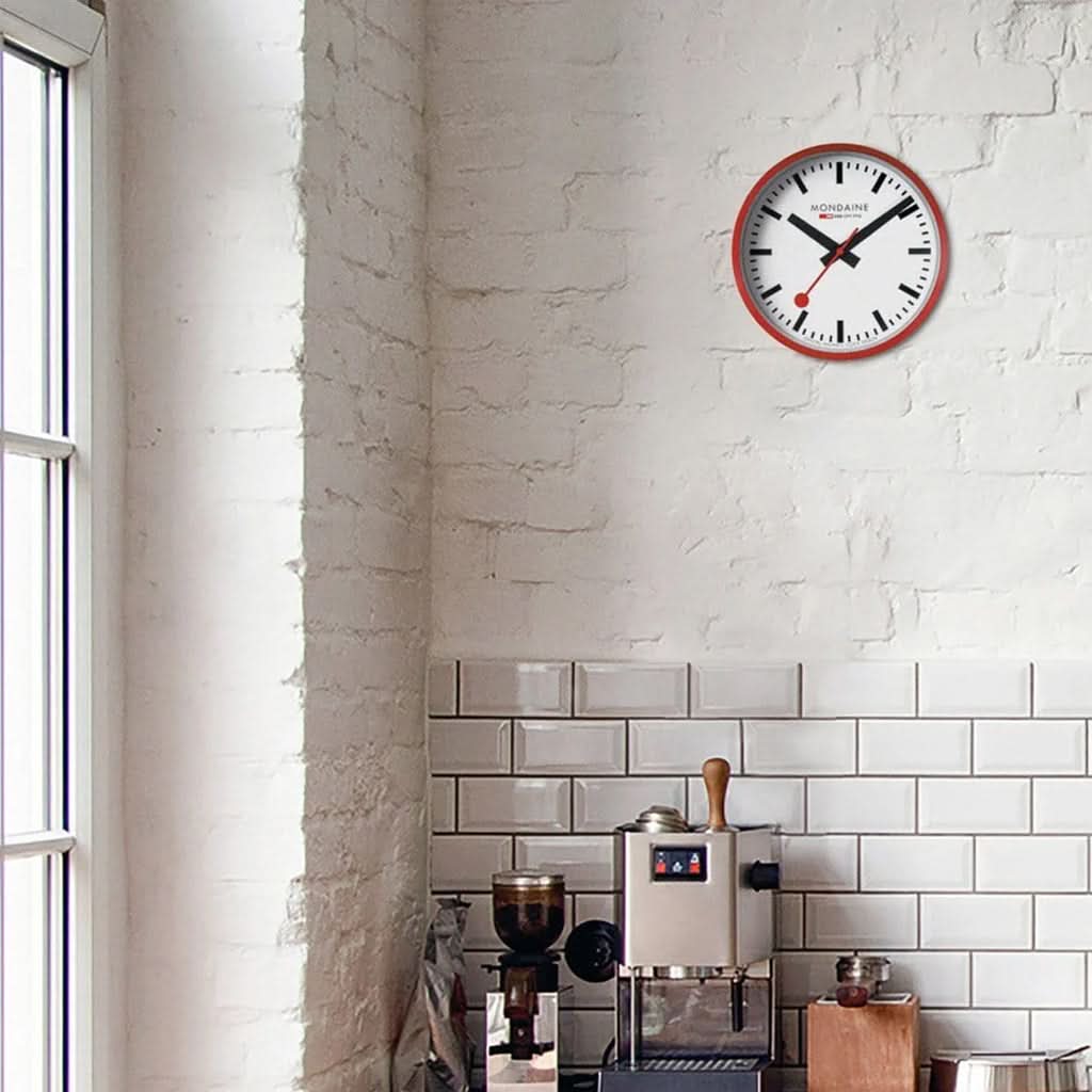 Mondaine Watch Accessory Mondaine Red Wall Clock 25cm A990.CLOCK.11SBC