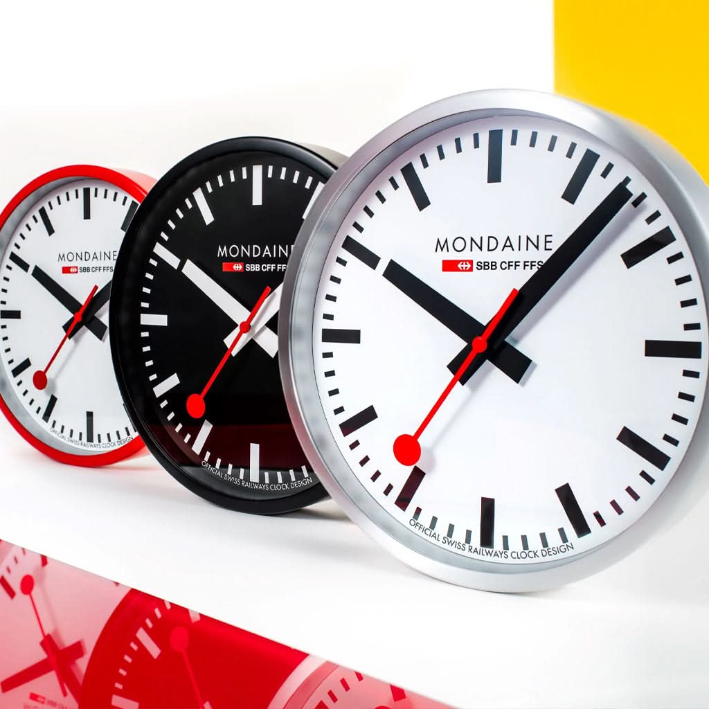 Mondaine Watch Accessory Mondaine Red Wall Clock 25cm A990.CLOCK.11SBC