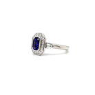 Ogden Of Harrogate Blue A Sapphire and Diamond Cluster Ring,